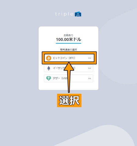 Bitcoin入金2