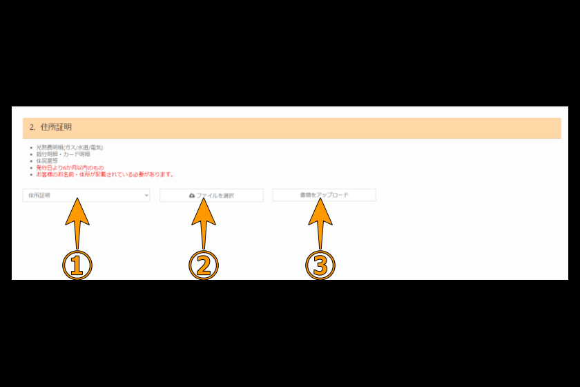 TTCM口座開設「身分証明書アップロード」