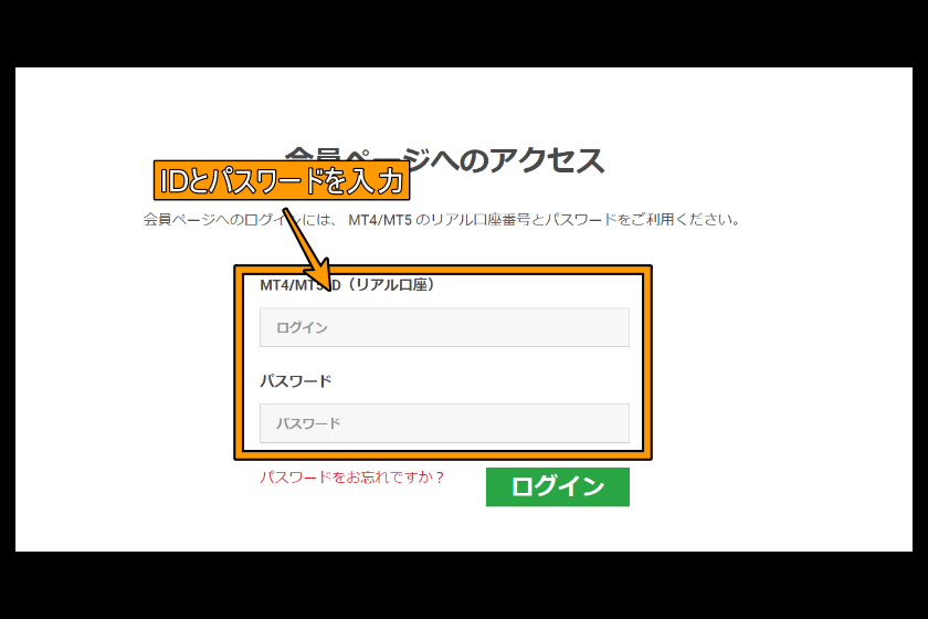 XM　口座開設　「ログイン」