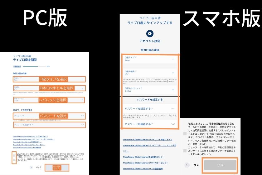 ThreeTrader口座開設「口座開設手順4」