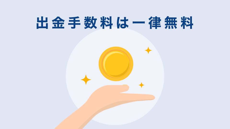 出金手数料は一律無料