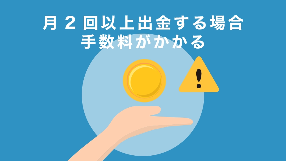 月２回以上出金する場合手数料がかかる