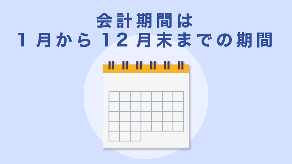 会計期間は1月から12月末までの期間