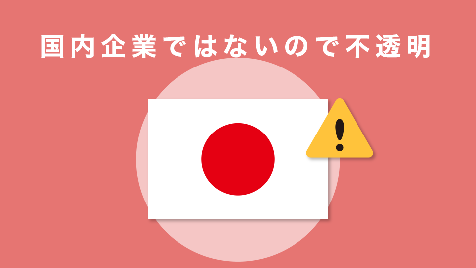 国内企業ではないので不透明