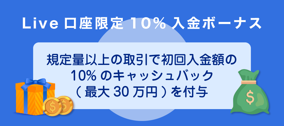 Live口座限定10%入金ボーナス