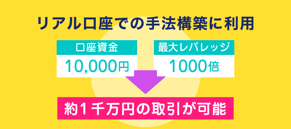 リアル口座での手法構築に利用