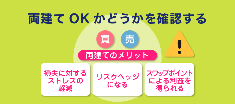 両建てがOKかどうかを確認する