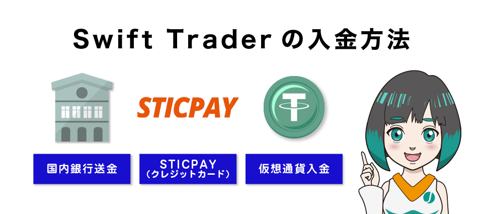 Swift Trader（スイフト）の入金方法一覧