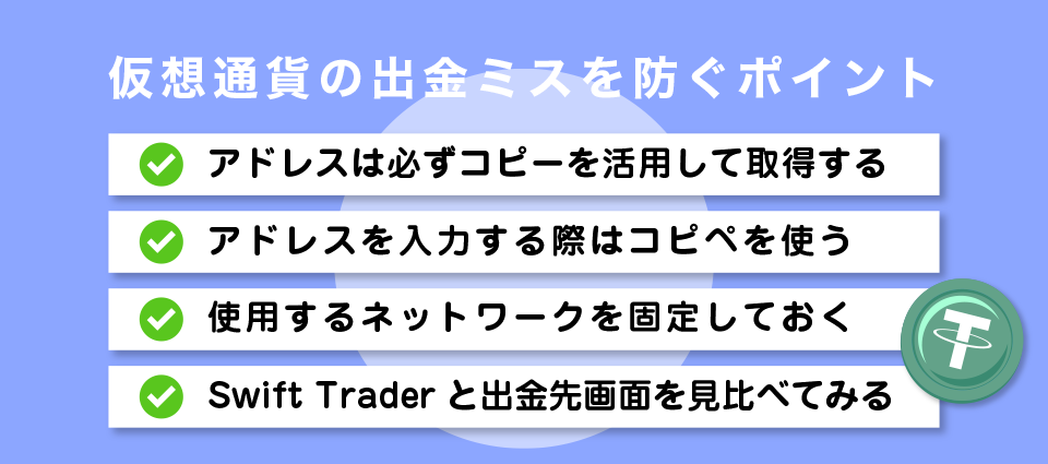 仮想通貨で出金手続きしたが着金しない