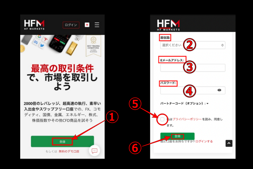 画像01：HFMボーナス「口座開設01」